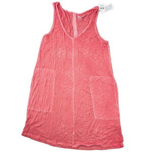 JENNI Women's Washed Tank Chemise Nightgown Shell Pink Coral - Size XS - $36